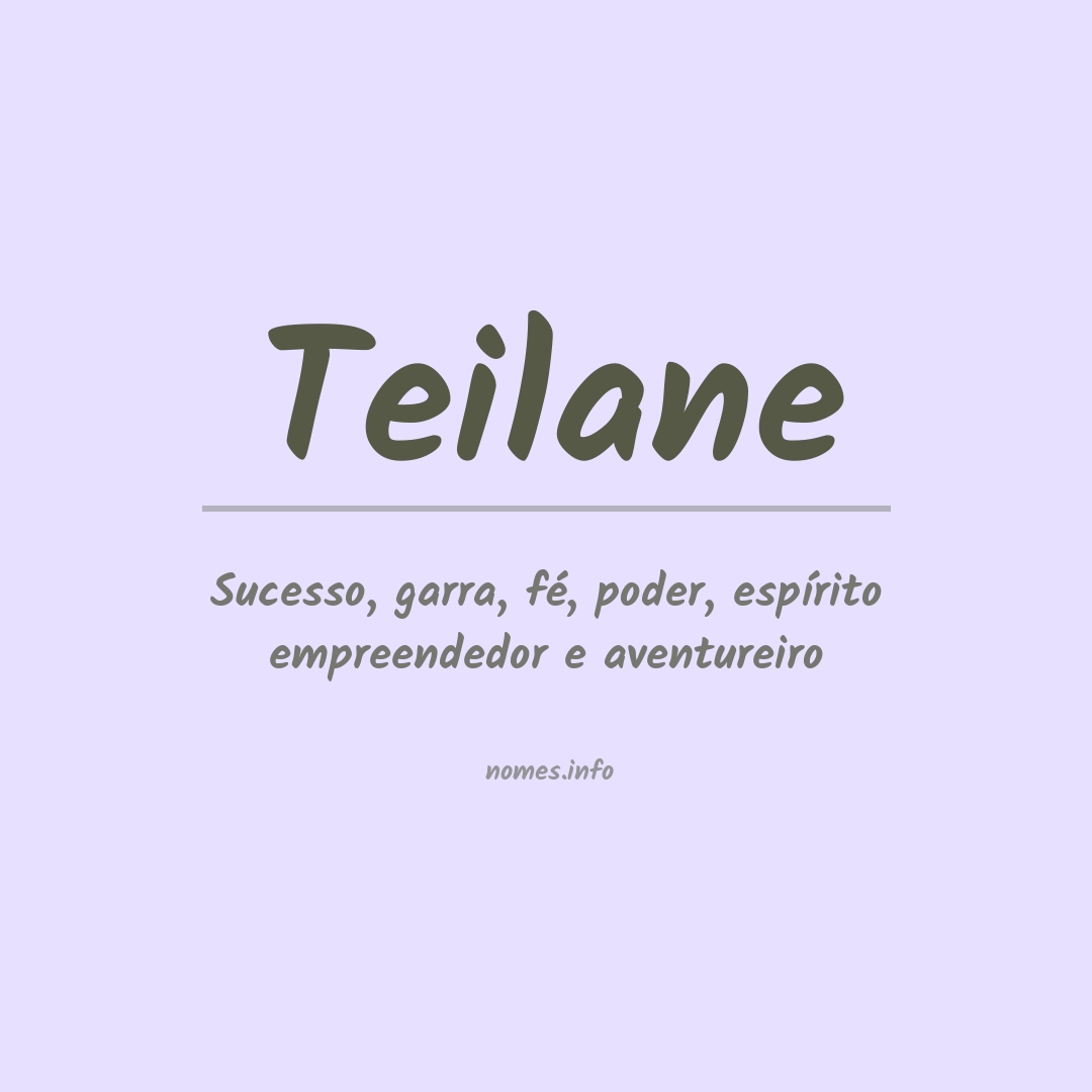 Significado do nome Teilane