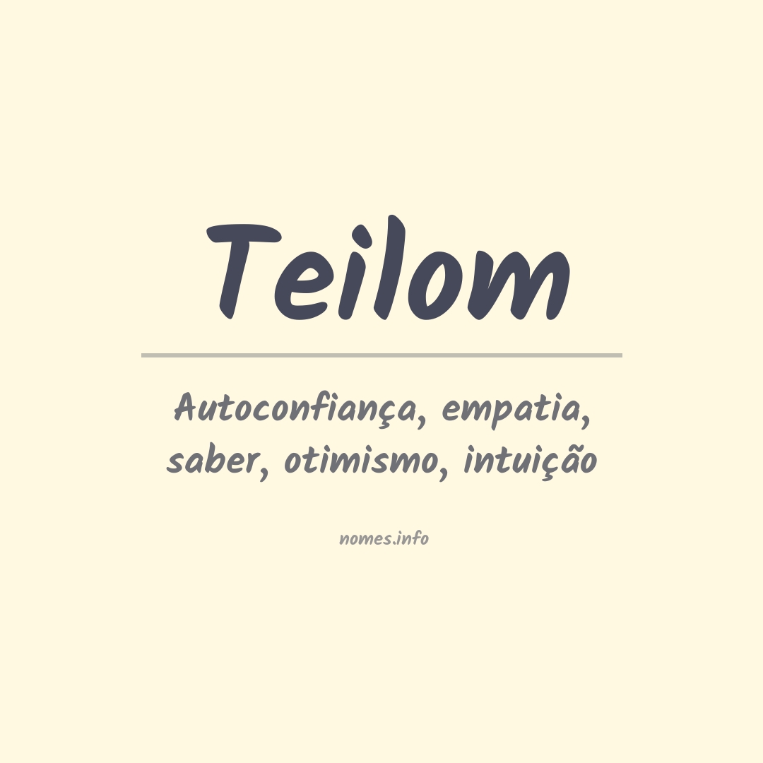 Significado do nome Teilom