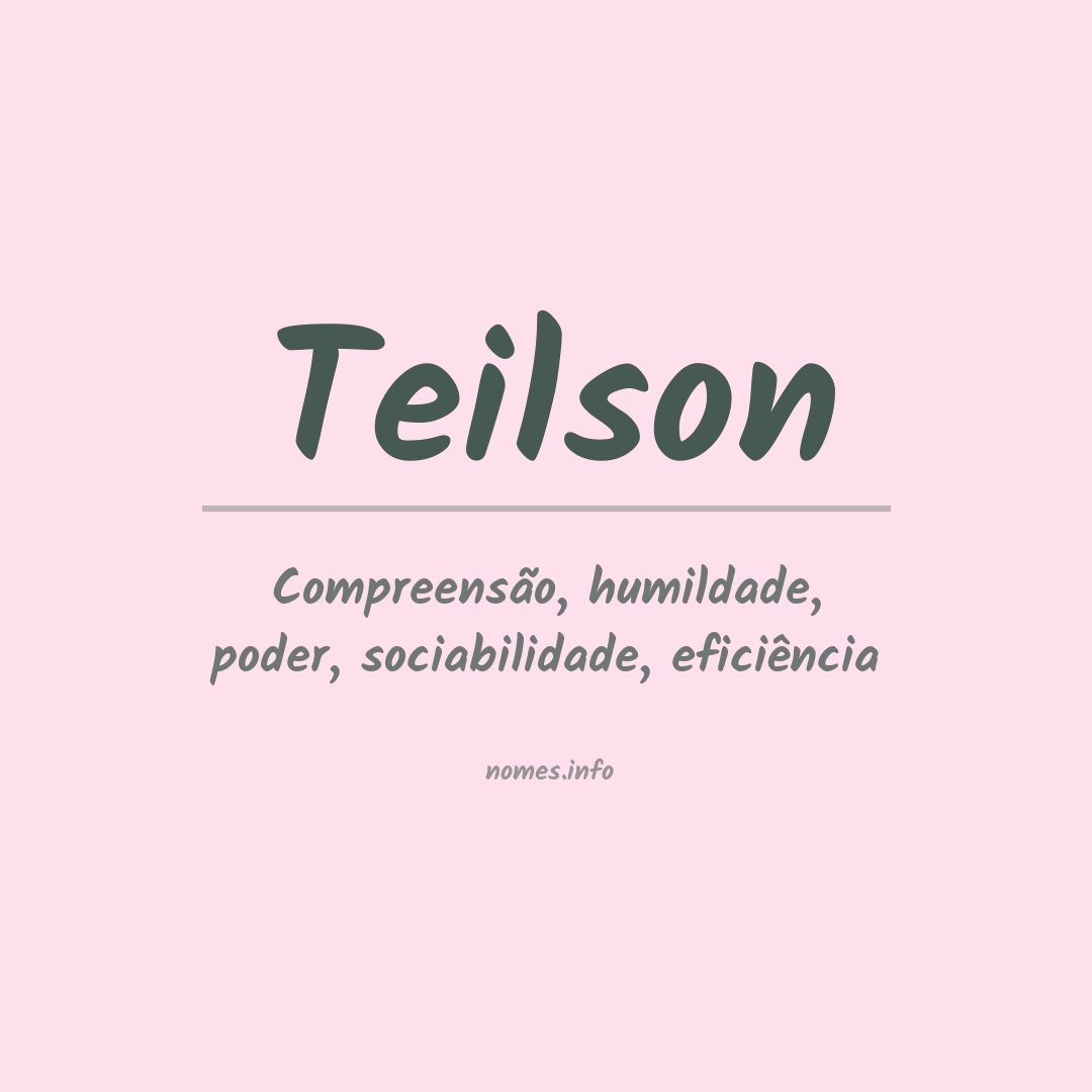 Significado do nome Teilson