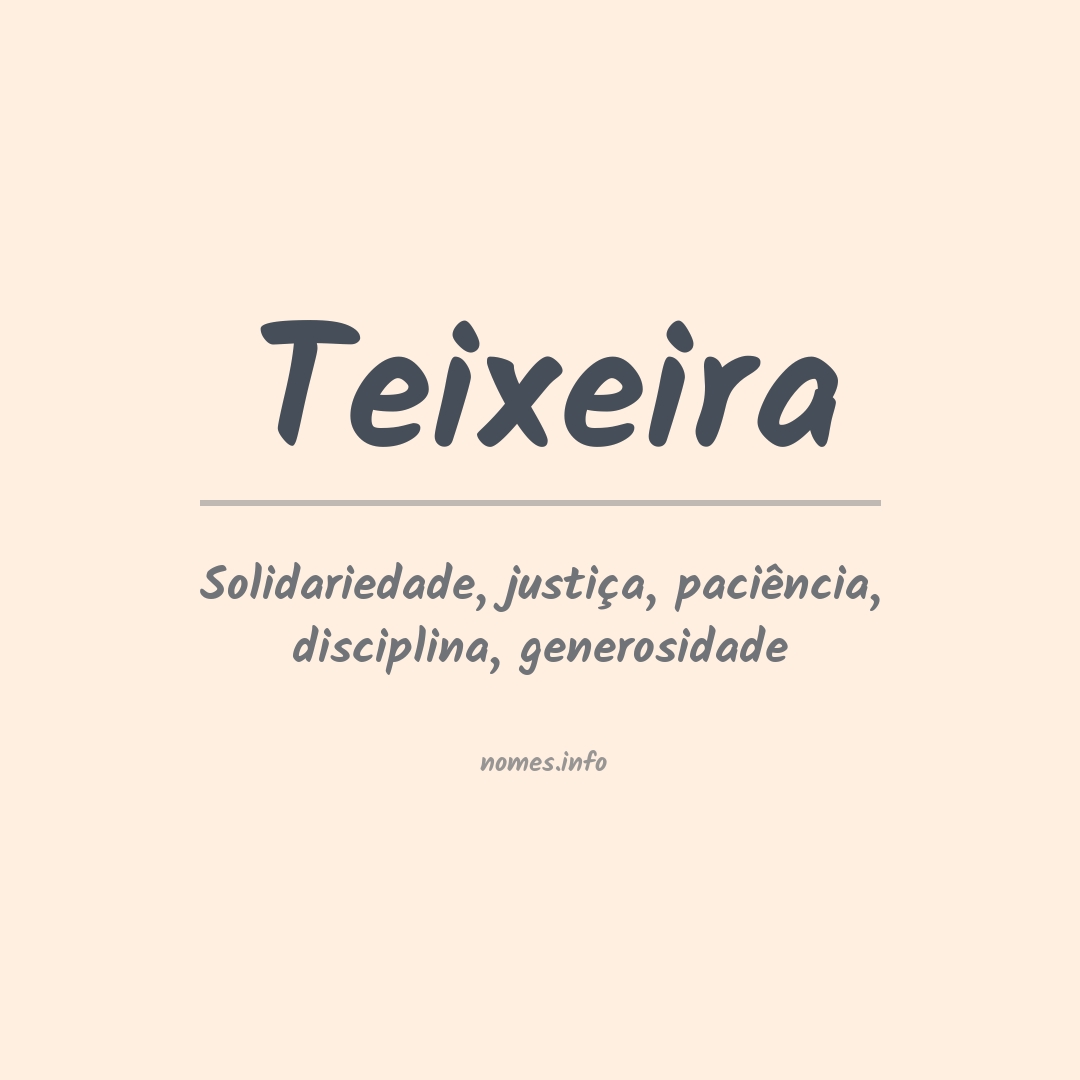 Significado do nome Teixeira