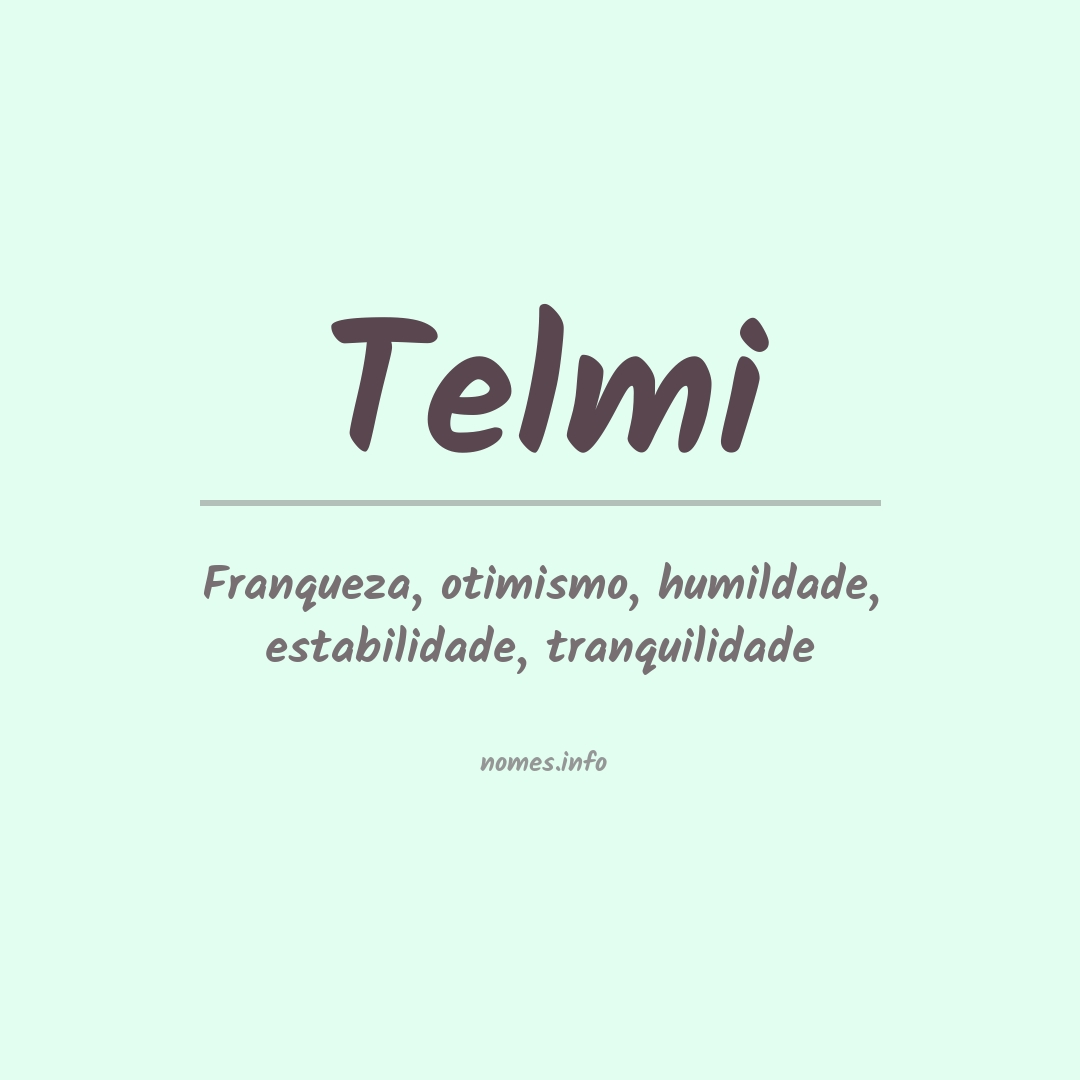 Significado do nome Telmi
