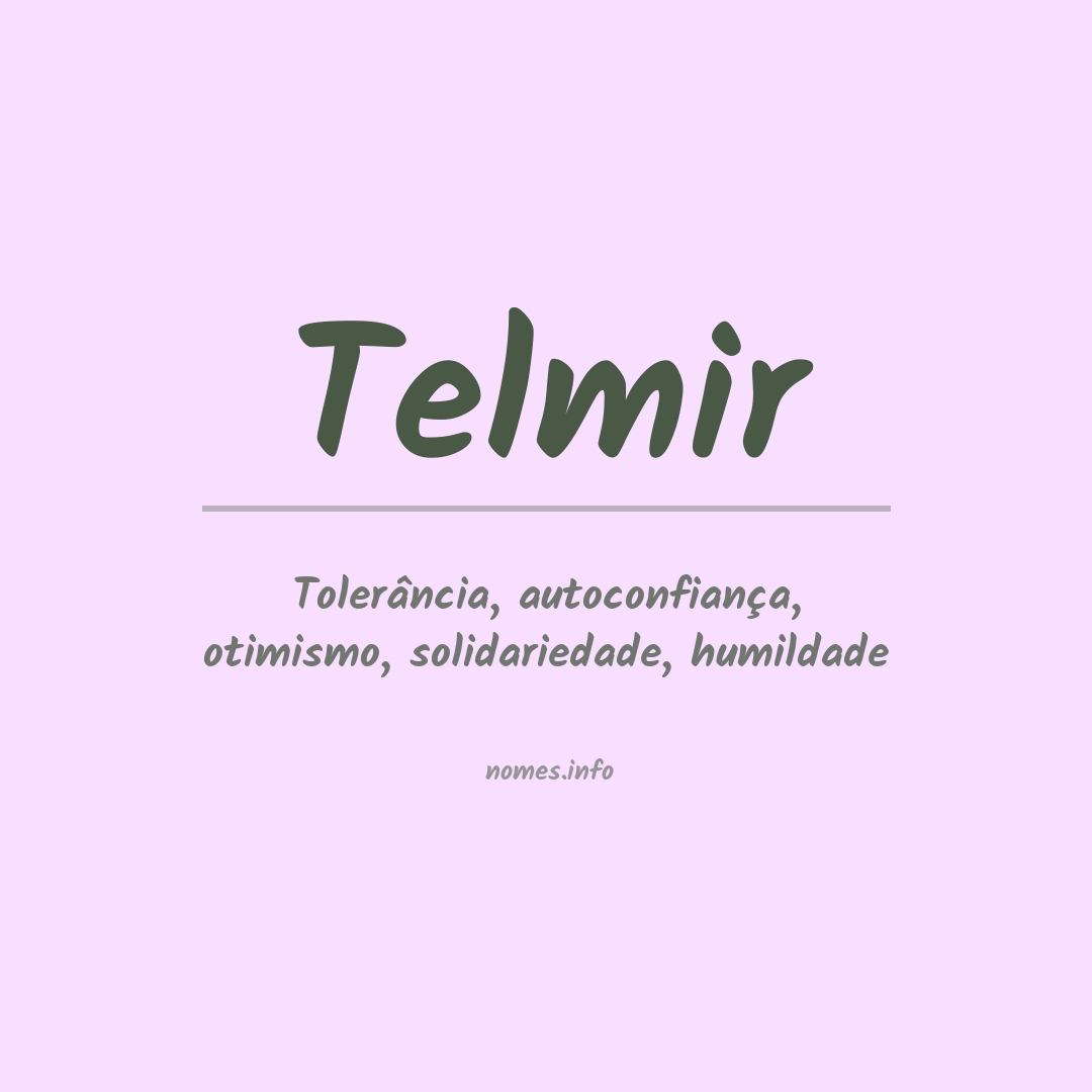 Significado do nome Telmir