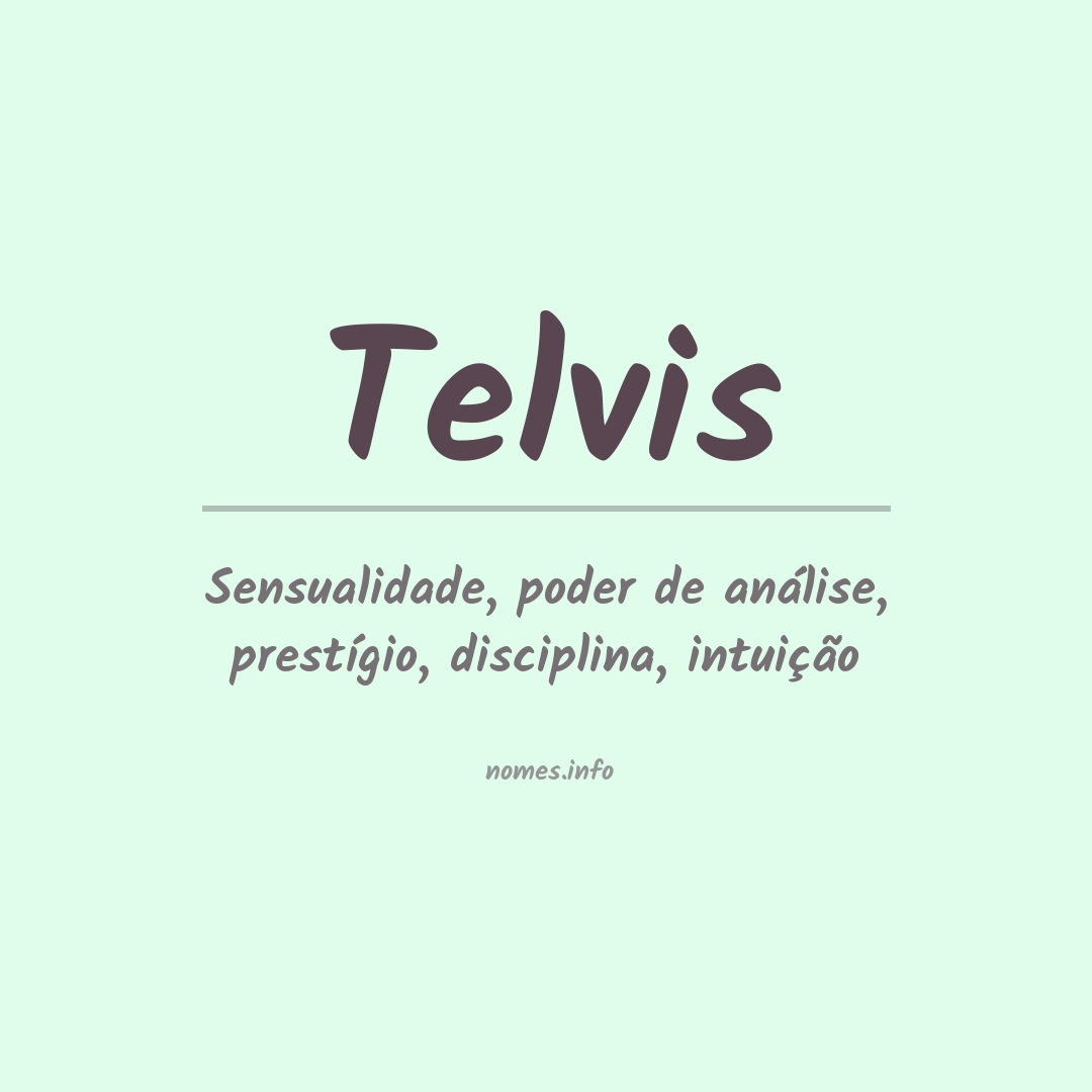 Significado do nome Telvis