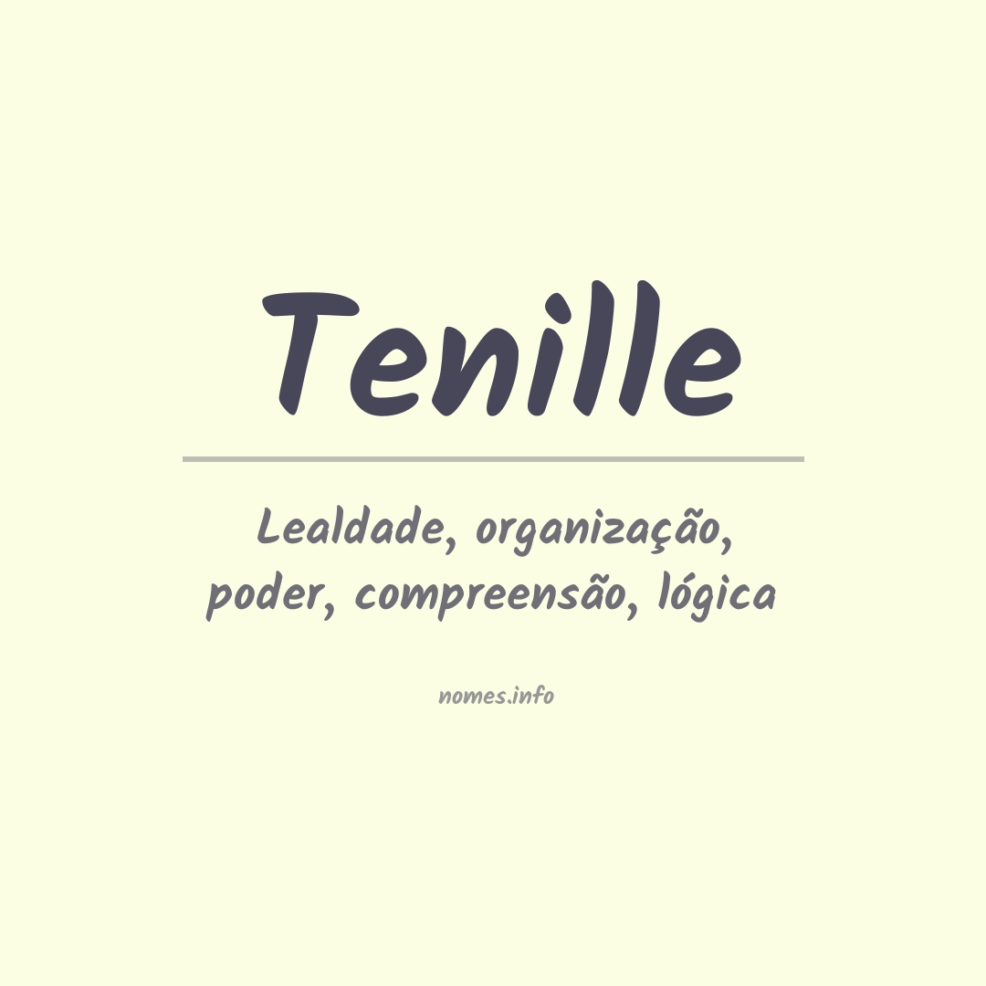 Significado do nome Tenille