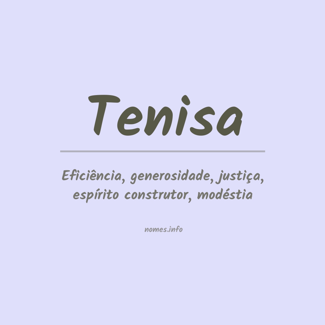 Significado do nome Tenisa
