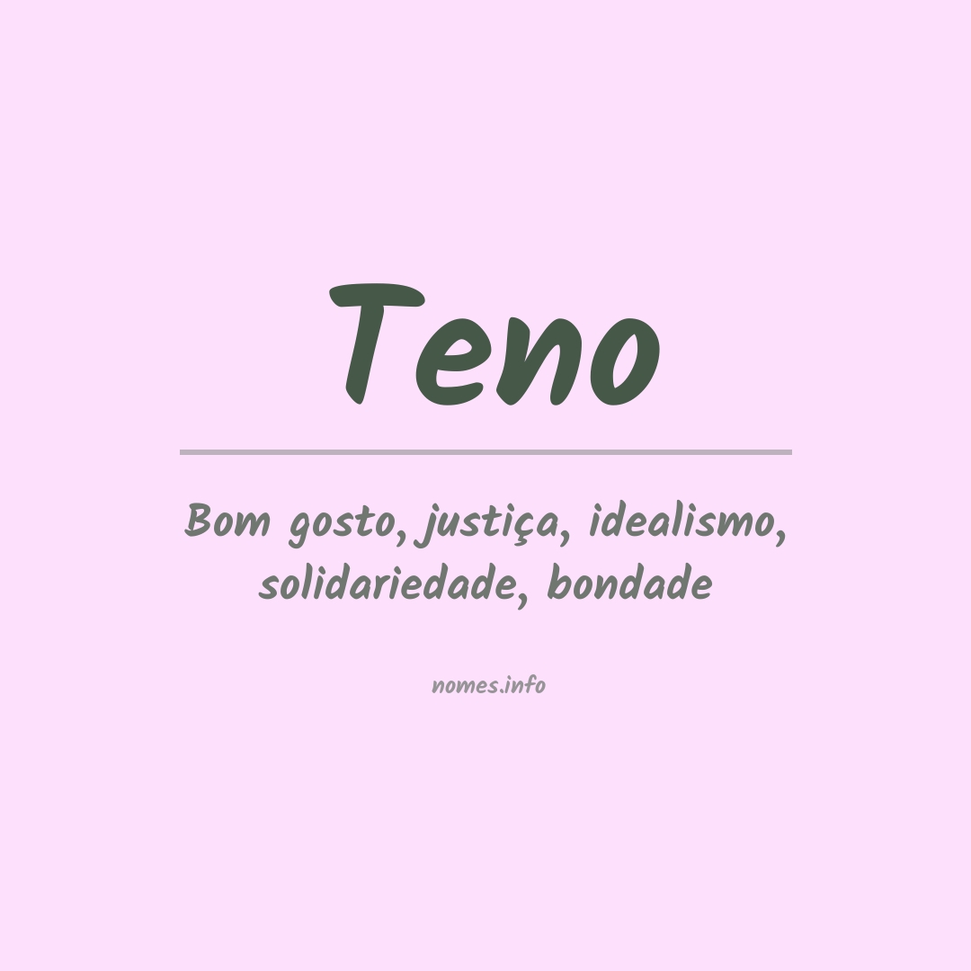 Significado do nome Teno