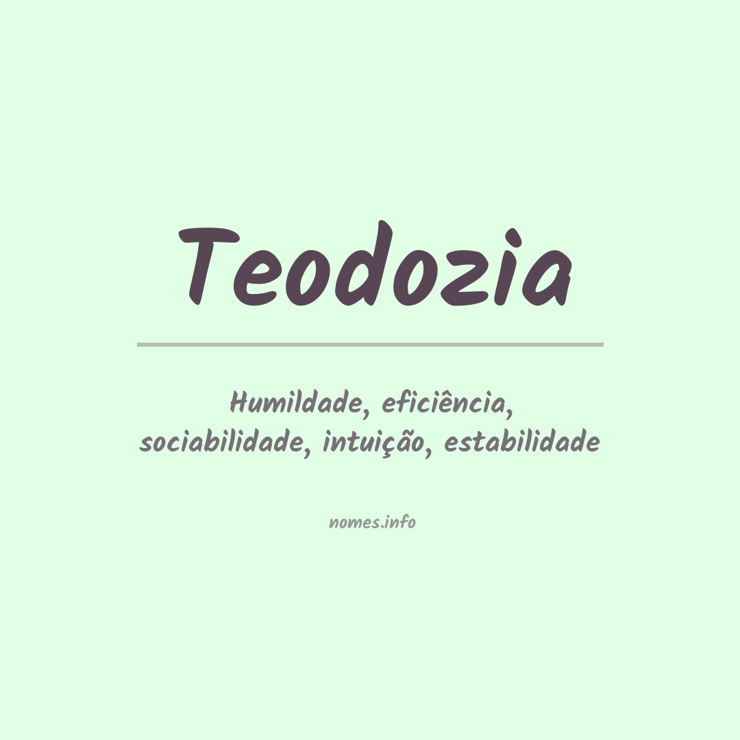 Significado do nome Teodozia
