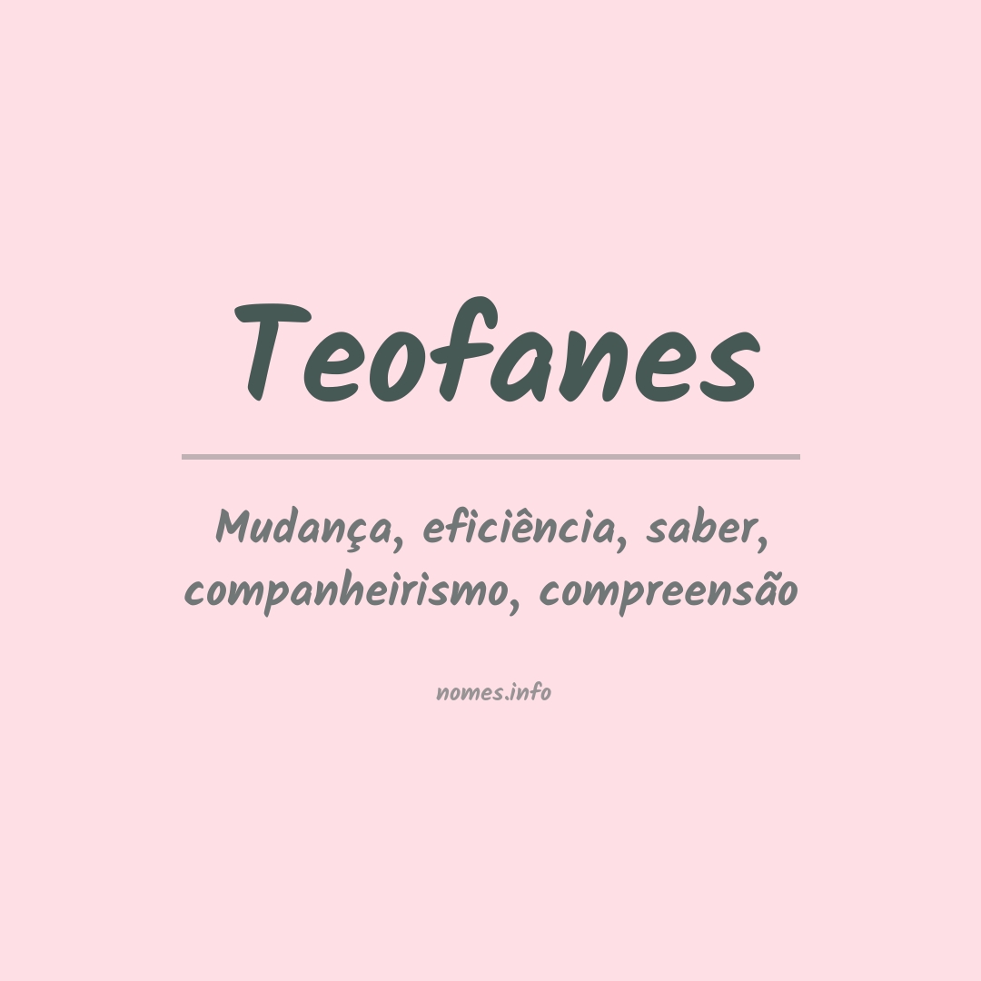 Significado do nome Teofanes