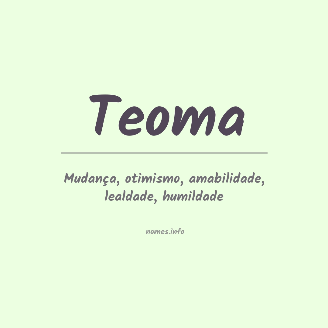 Significado do nome Teoma