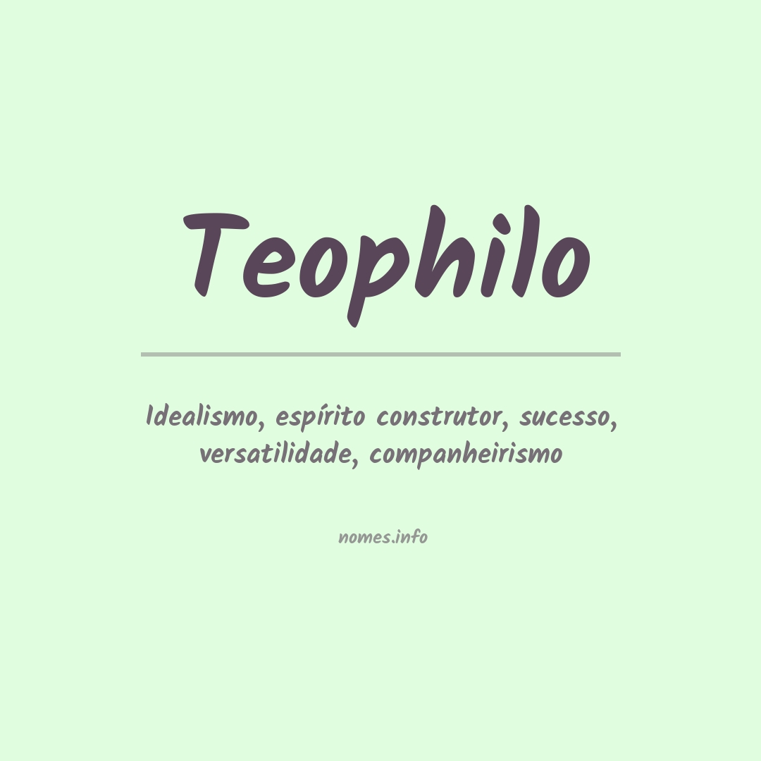 Significado do nome Teophilo