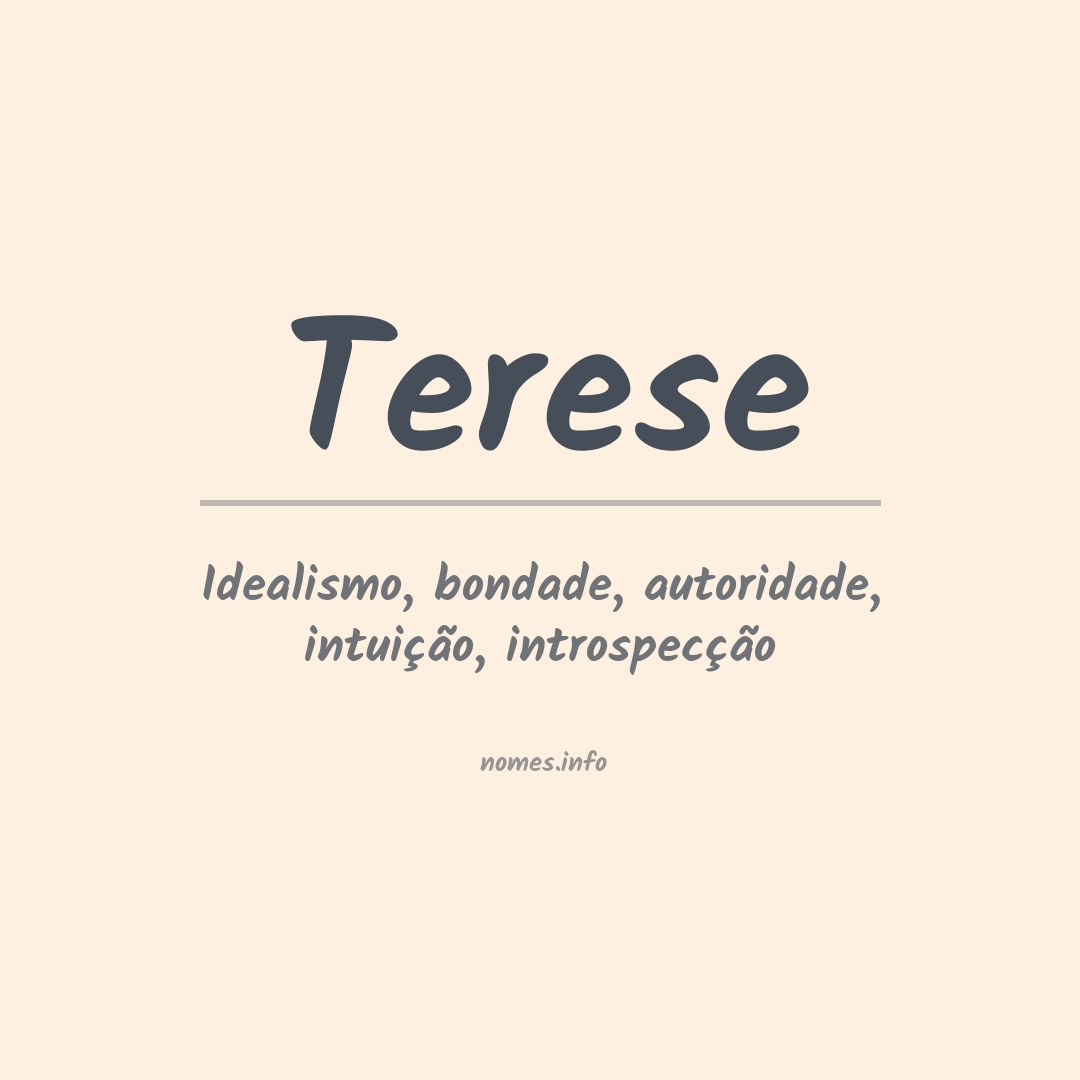 Significado do nome Terese