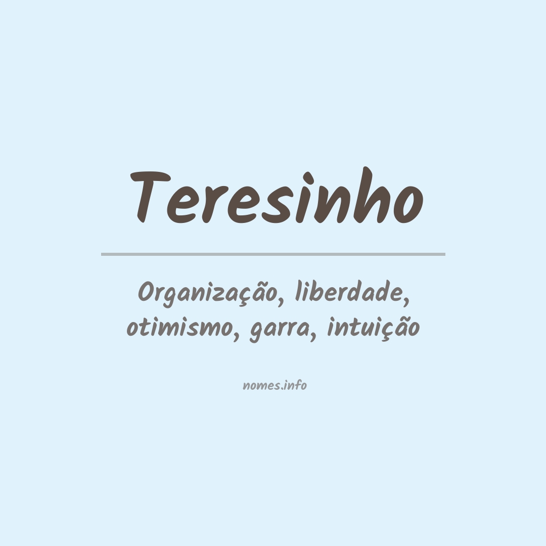 Significado do nome Teresinho