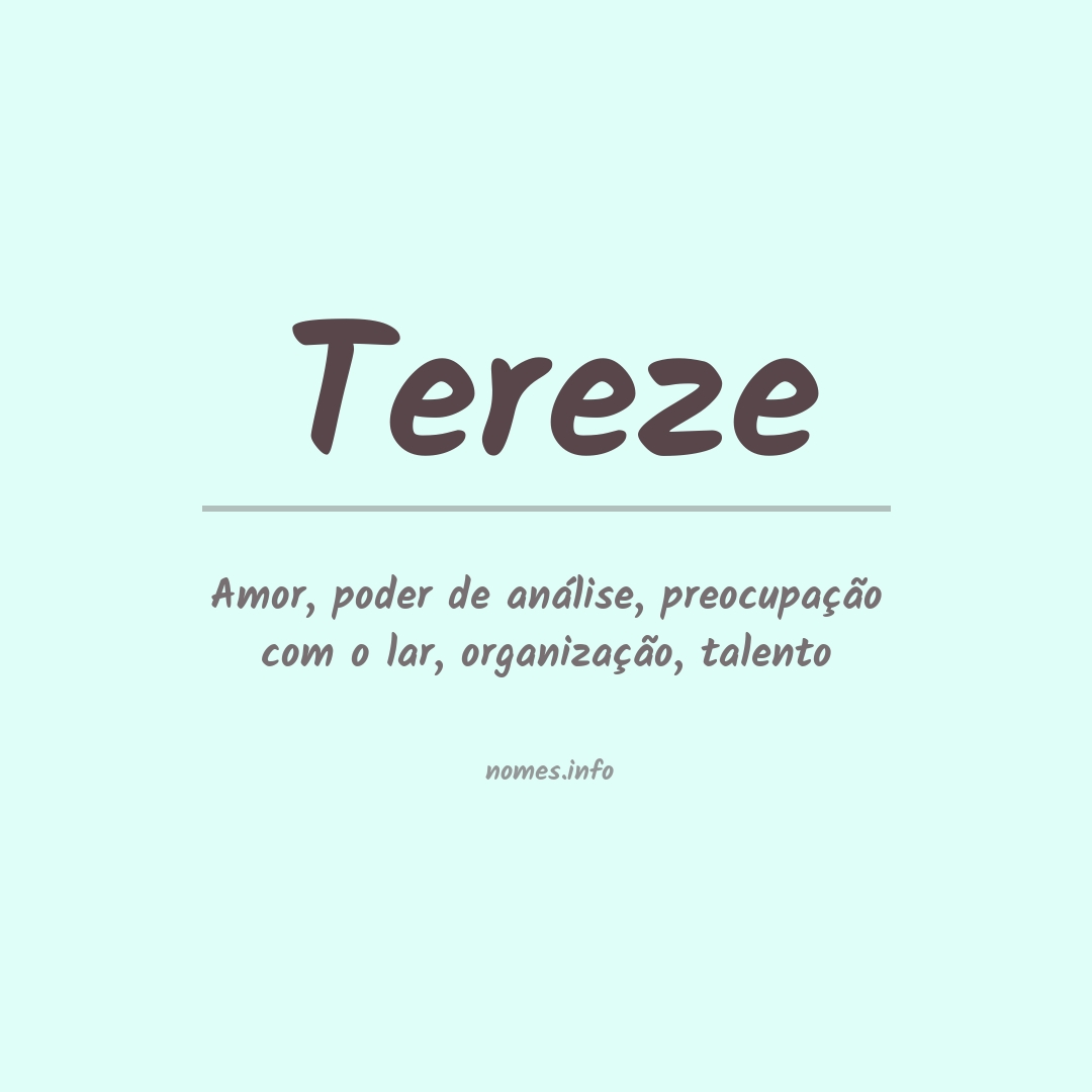 Significado do nome Tereze