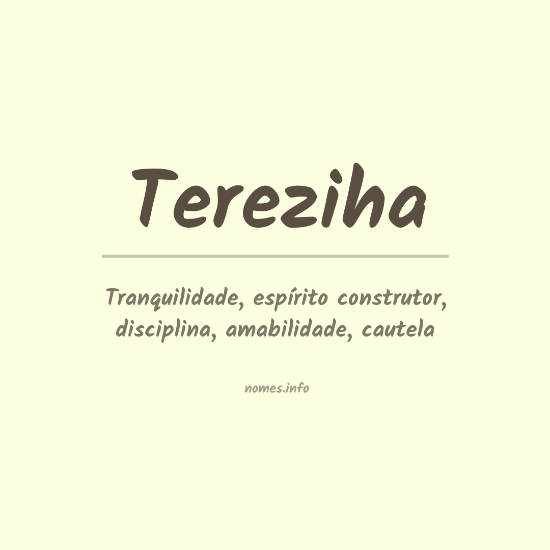 Significado do nome Tereziha