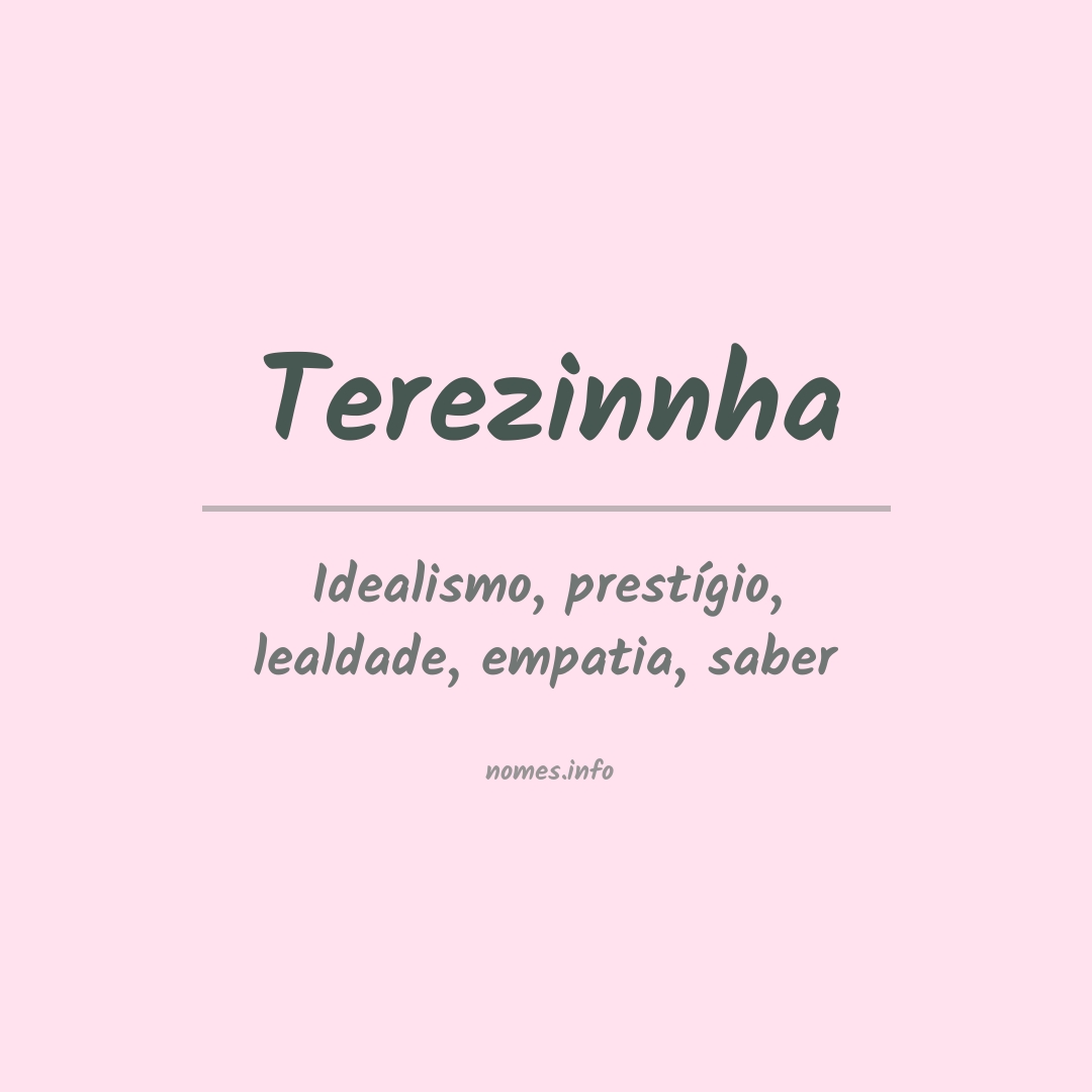 Significado do nome Terezinnha