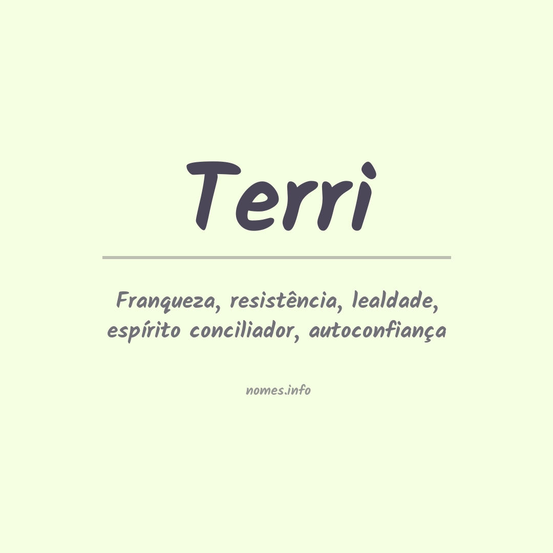 Significado do nome Terri