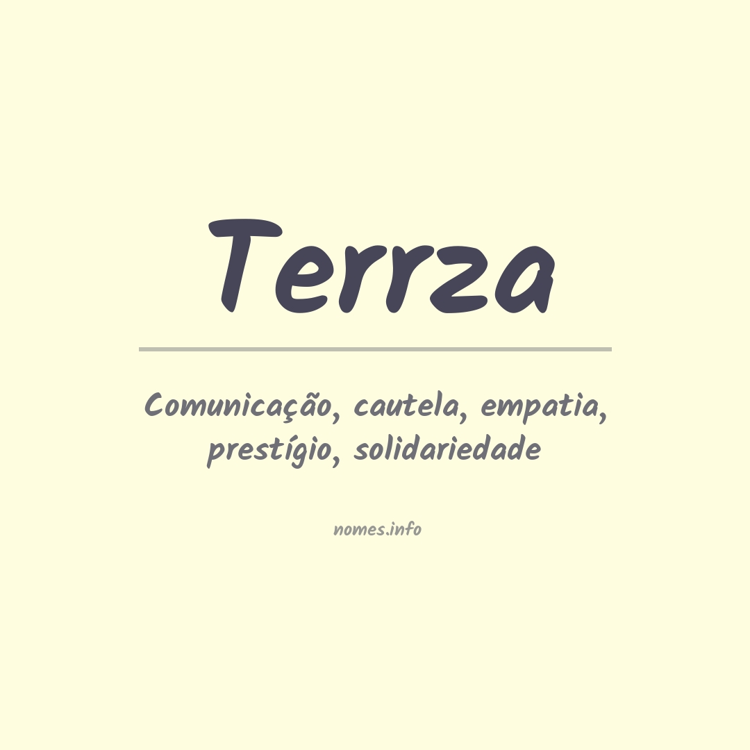 Significado do nome Terrza