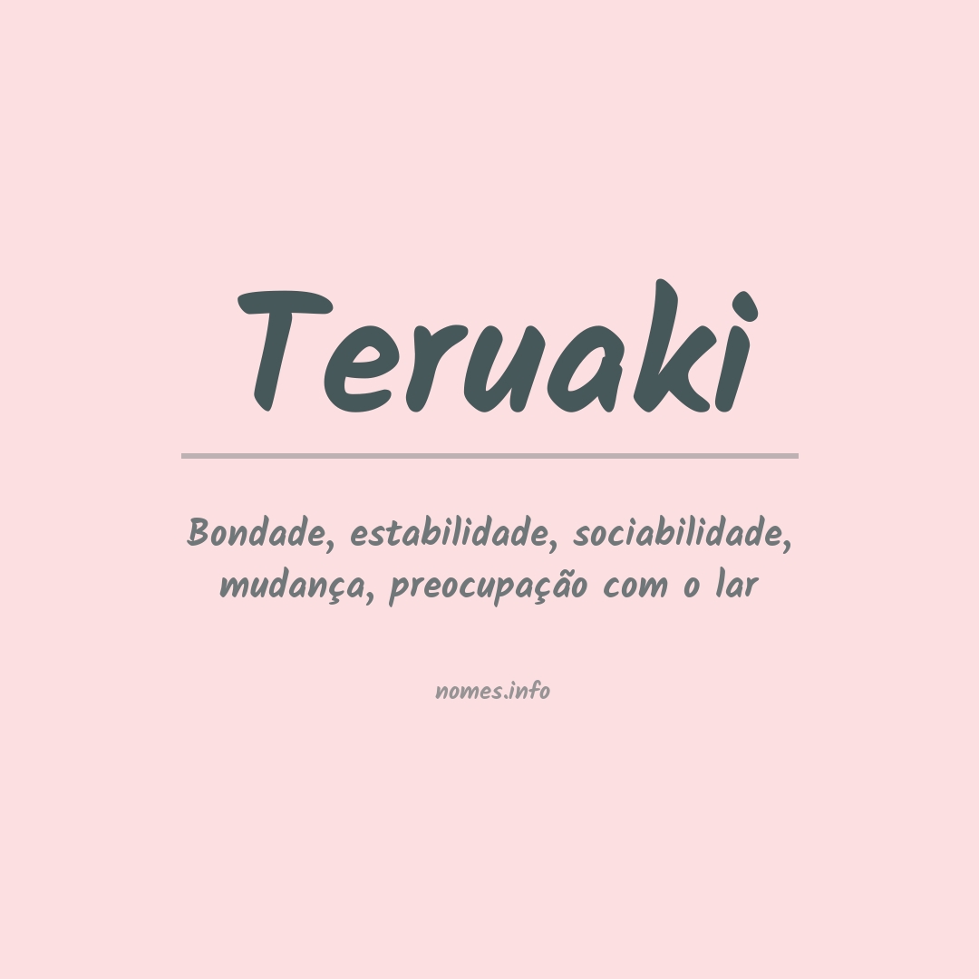 Significado do nome Teruaki