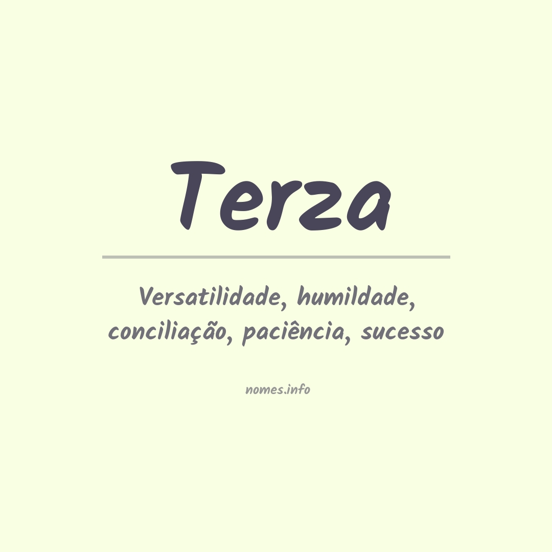 Significado do nome Terza