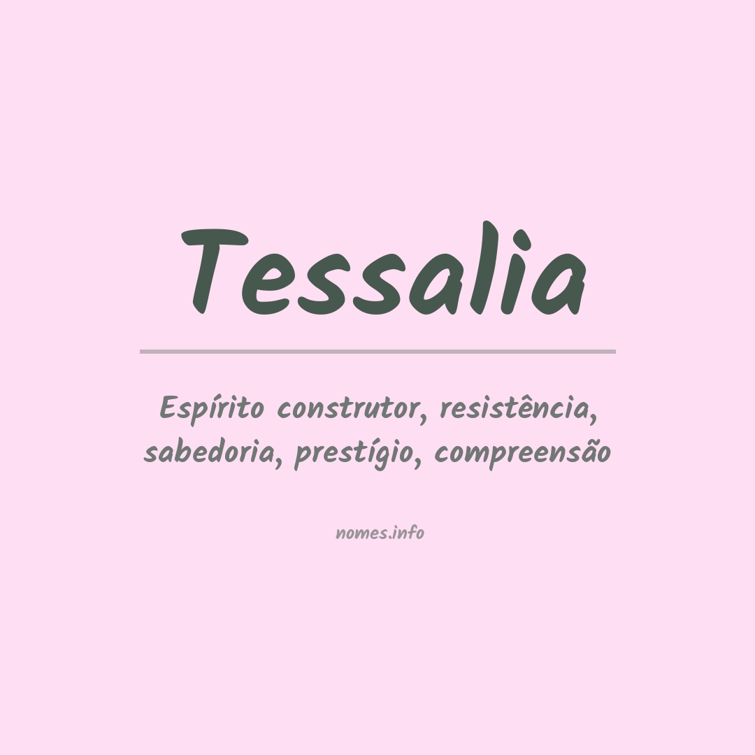 Significado do nome Tessalia