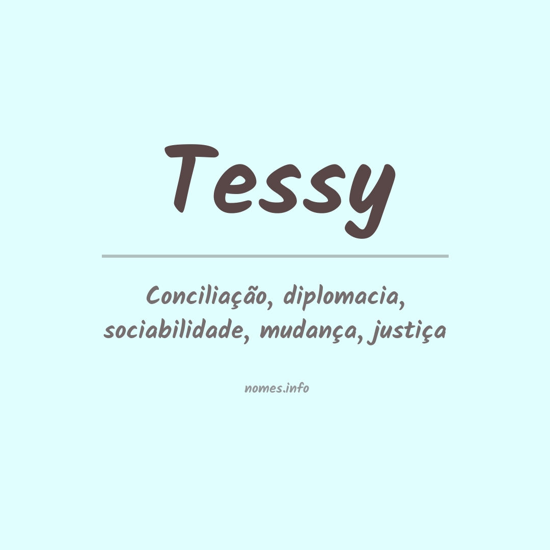 Significado do nome Tessy