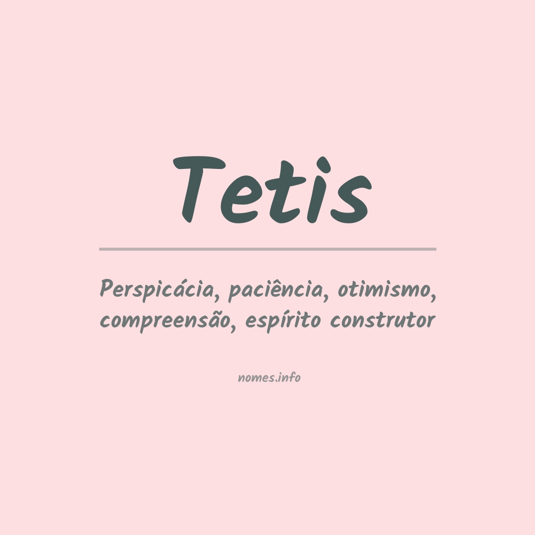 Significado do nome Tetis