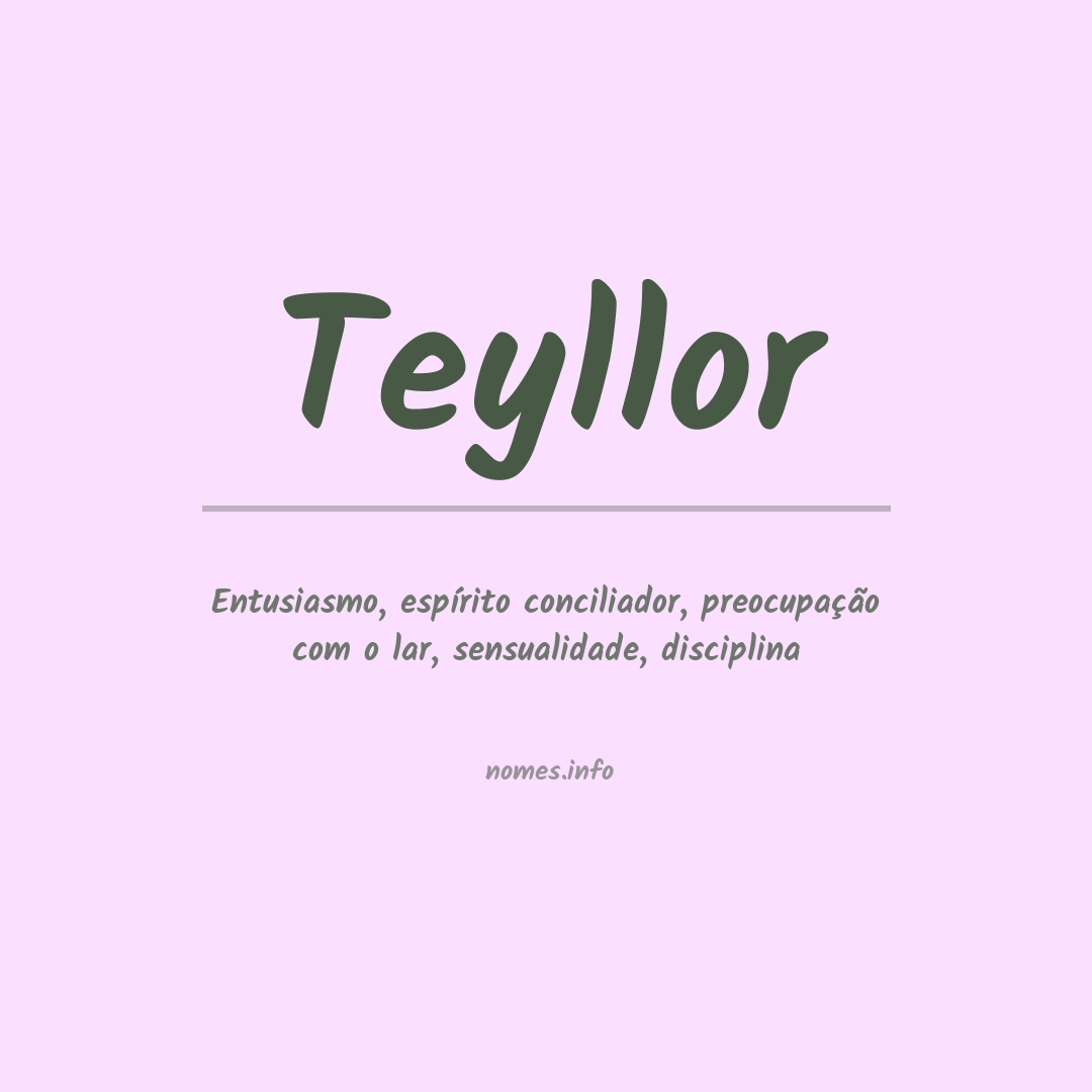 Significado do nome Teyllor
