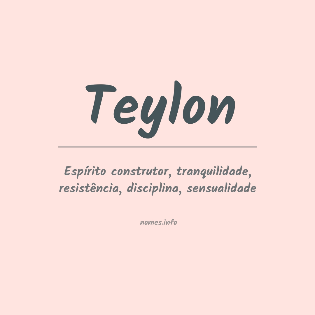 Significado do nome Teylon