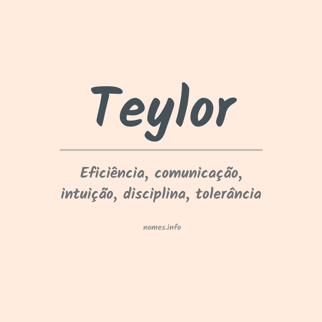 Significado do nome Teylor