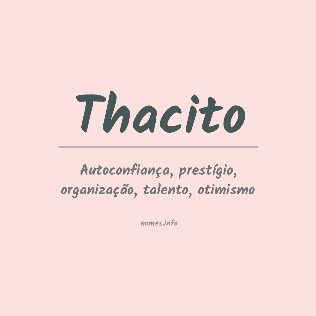 Significado do nome Thacito