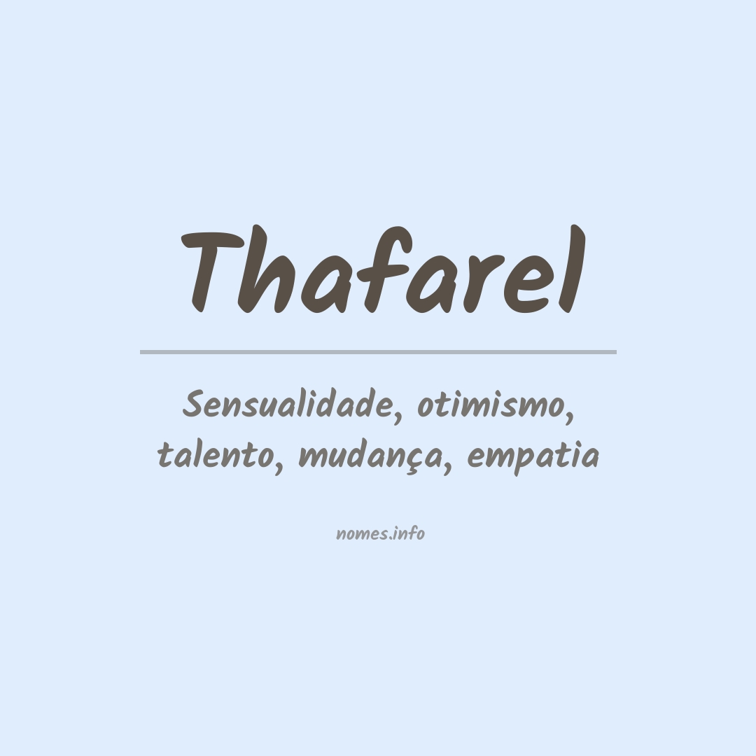 Significado do nome Thafarel