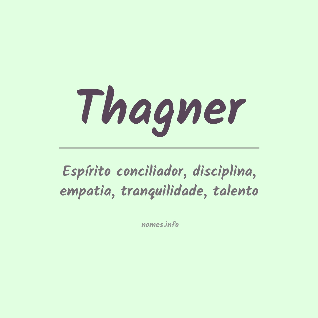 Significado do nome Thagner