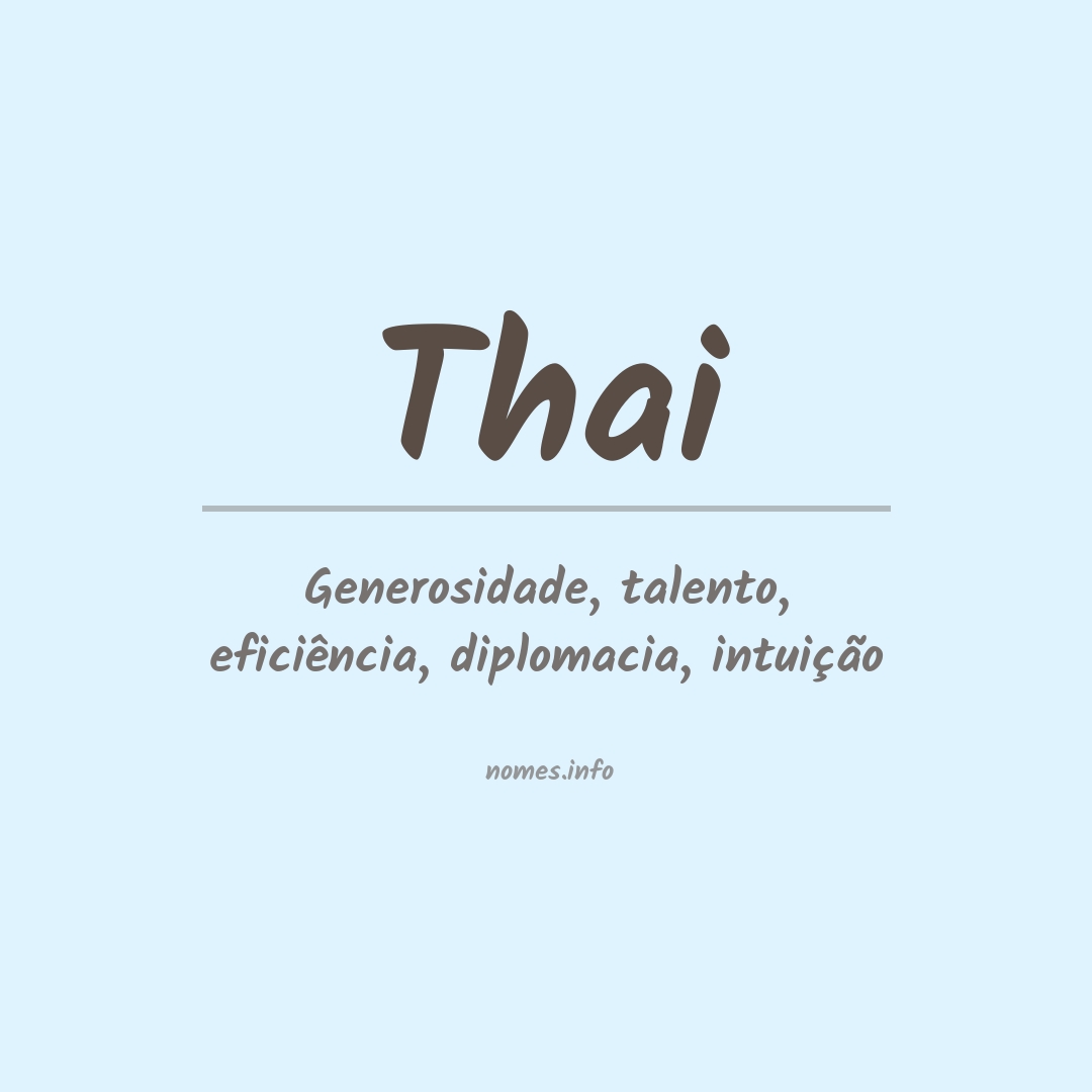 Significado do nome Thai