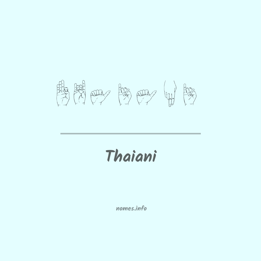 Thaiani em Libras