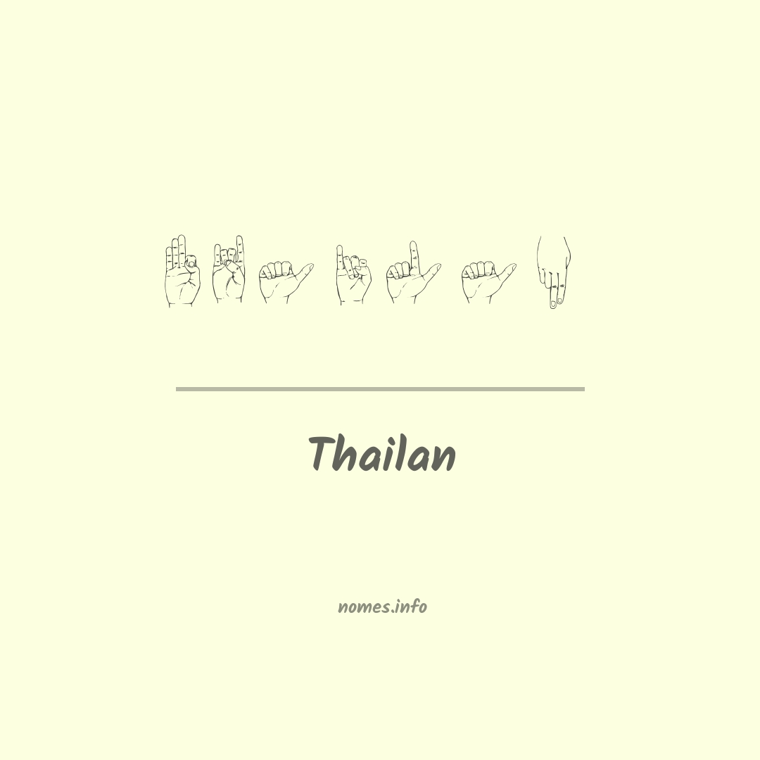 Thailan em Libras