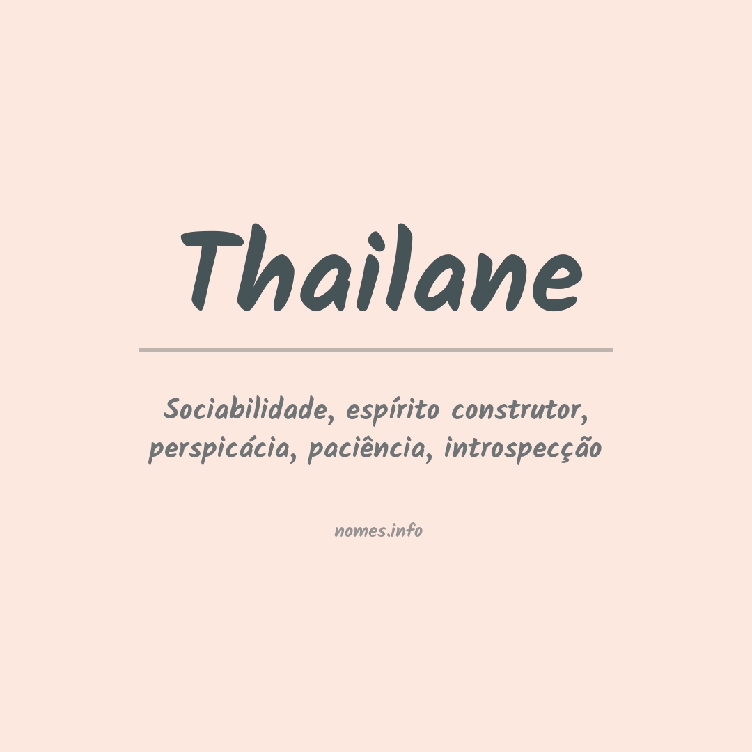 Significado do nome Thailane