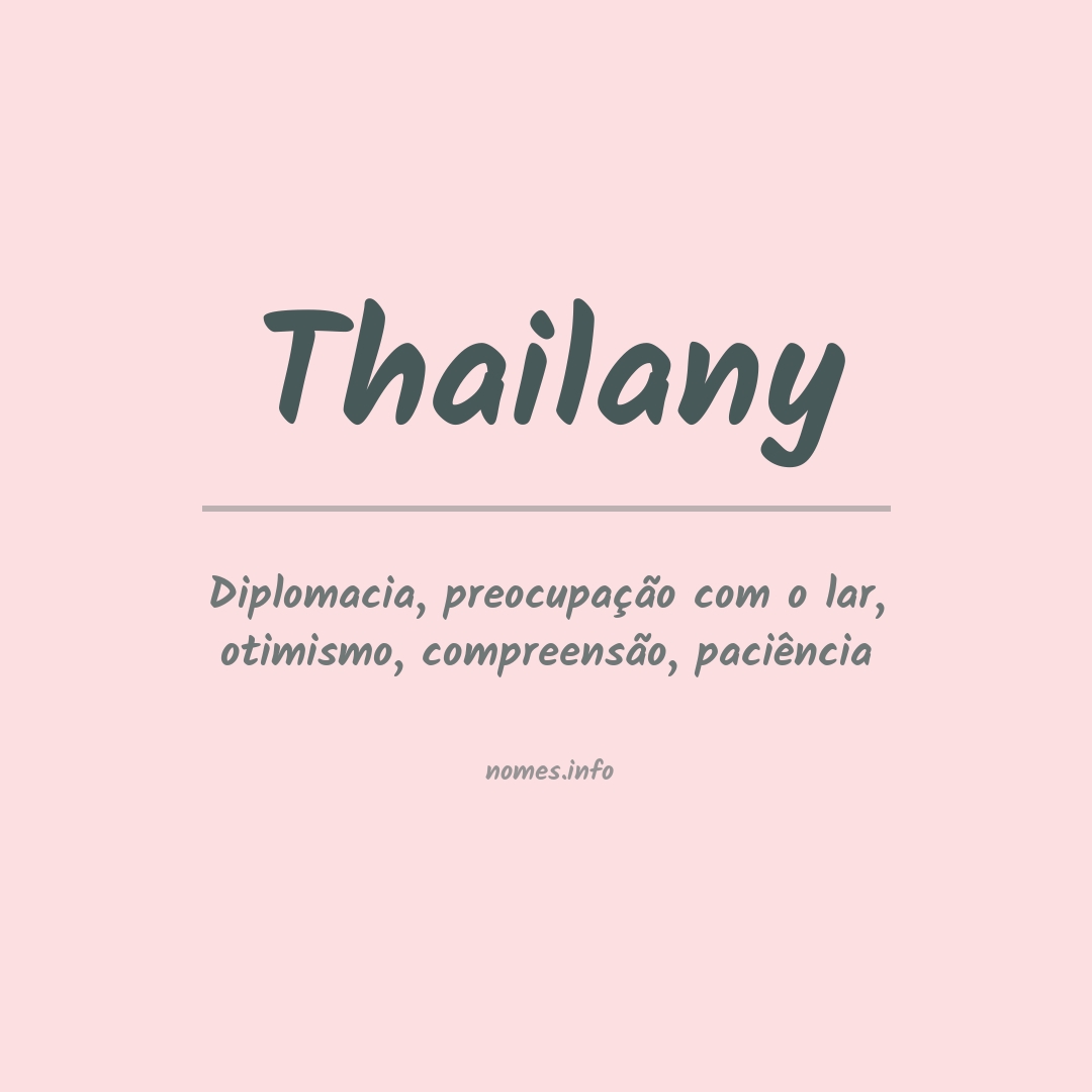 Significado do nome Thailany