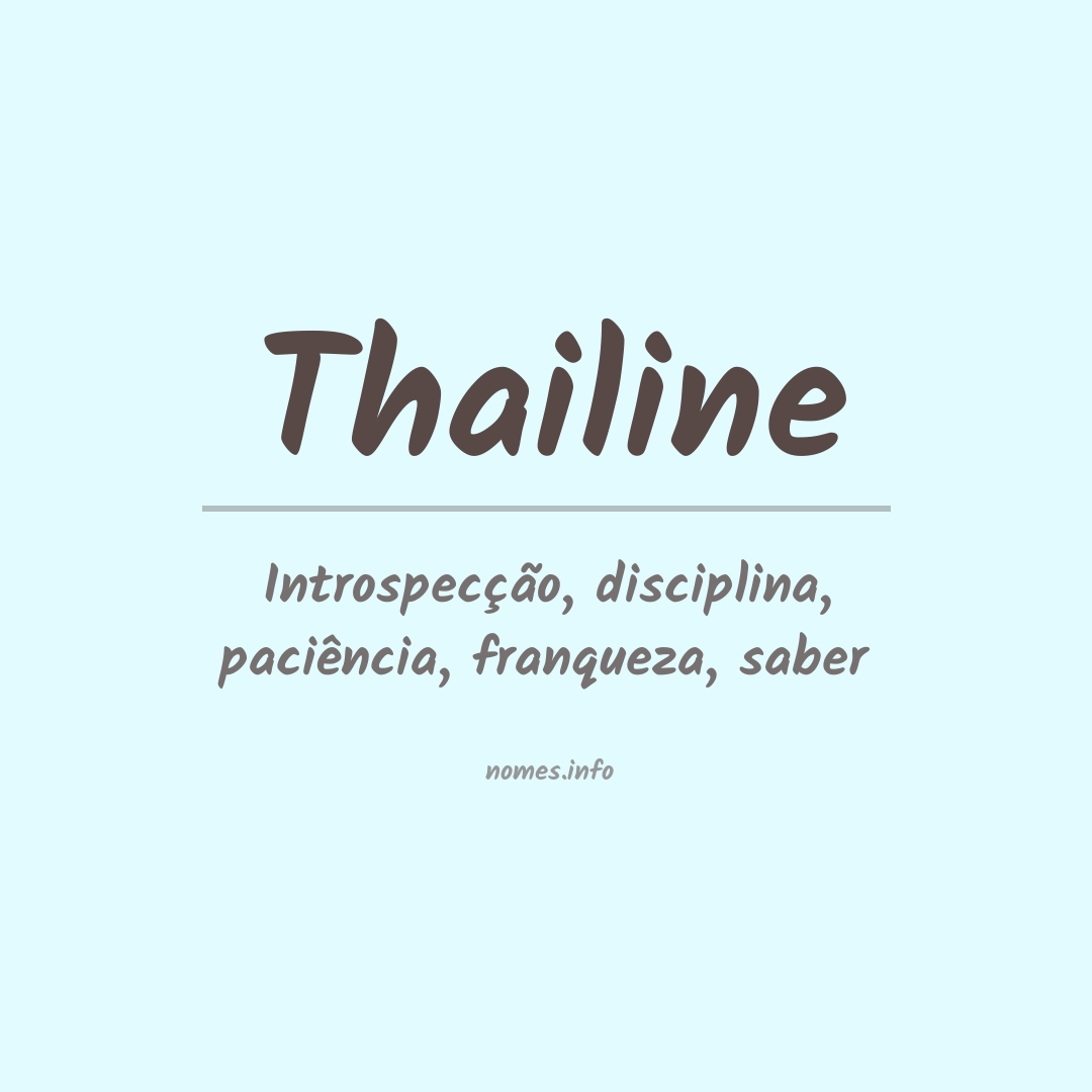 Significado do nome Thailine