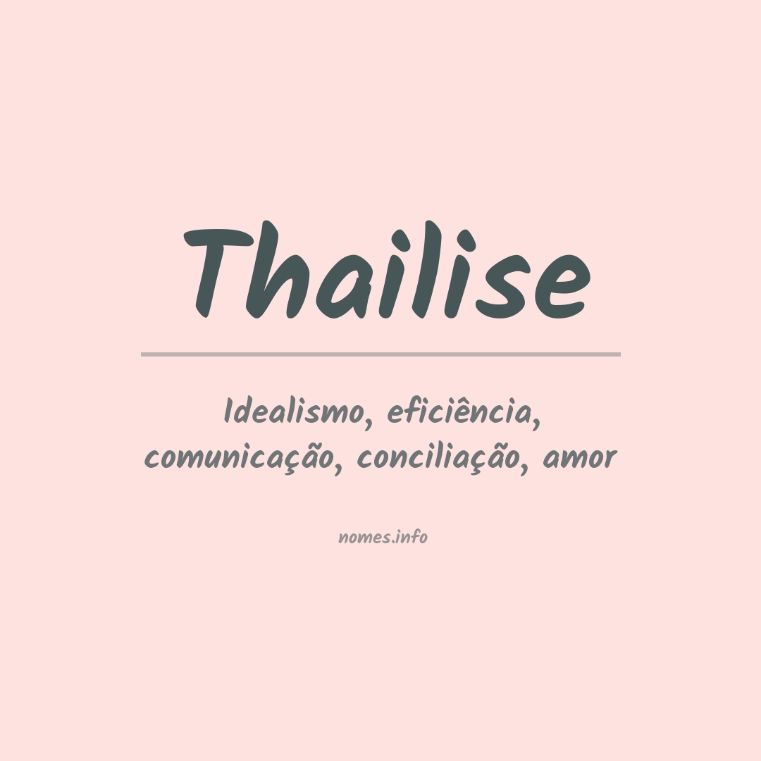 Significado do nome Thailise