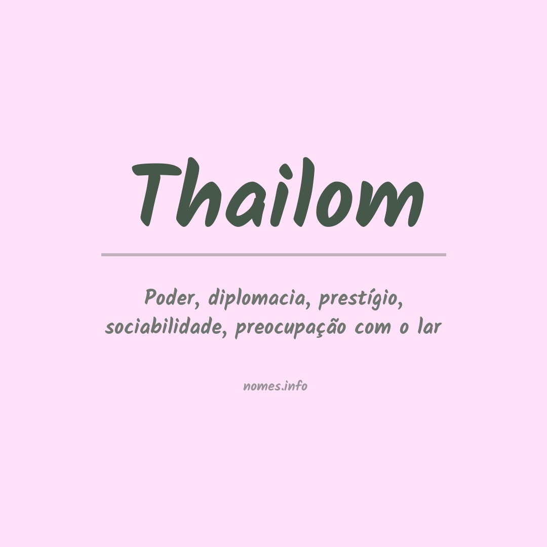 Significado do nome Thailom