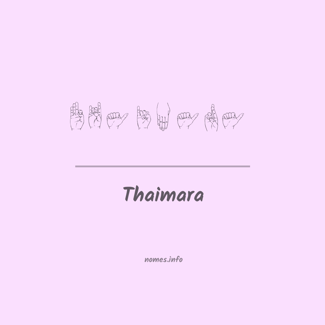 Thaimara em Libras