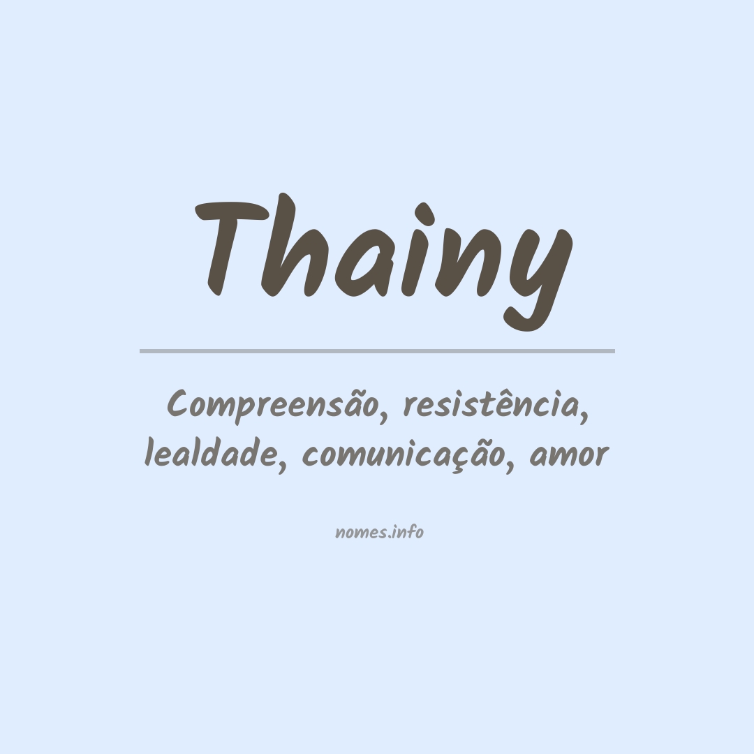 Significado do nome Thainy