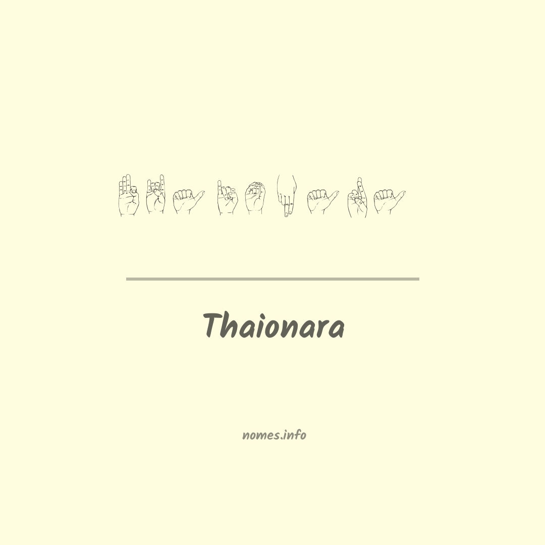 Thaionara em Libras