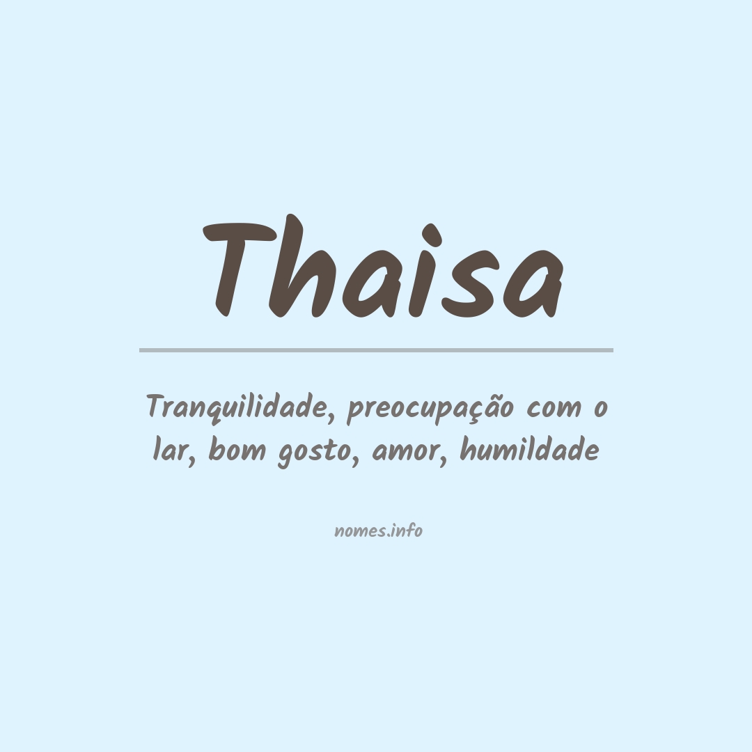 Significado do nome Thaisa