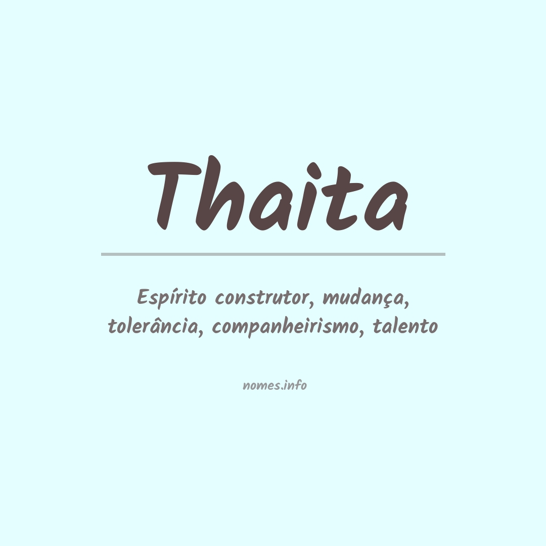 Significado do nome Thaita