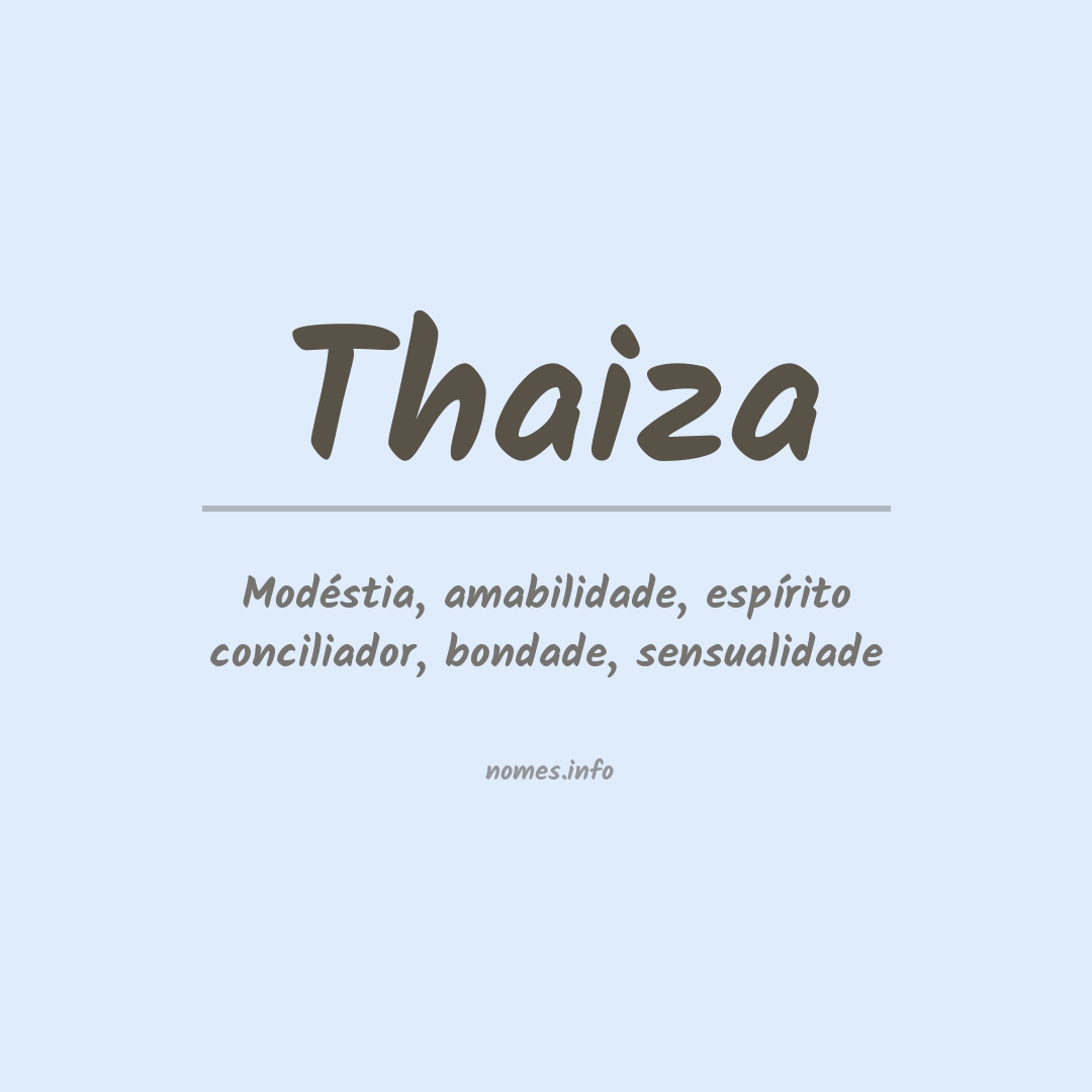 Significado do nome Thaiza