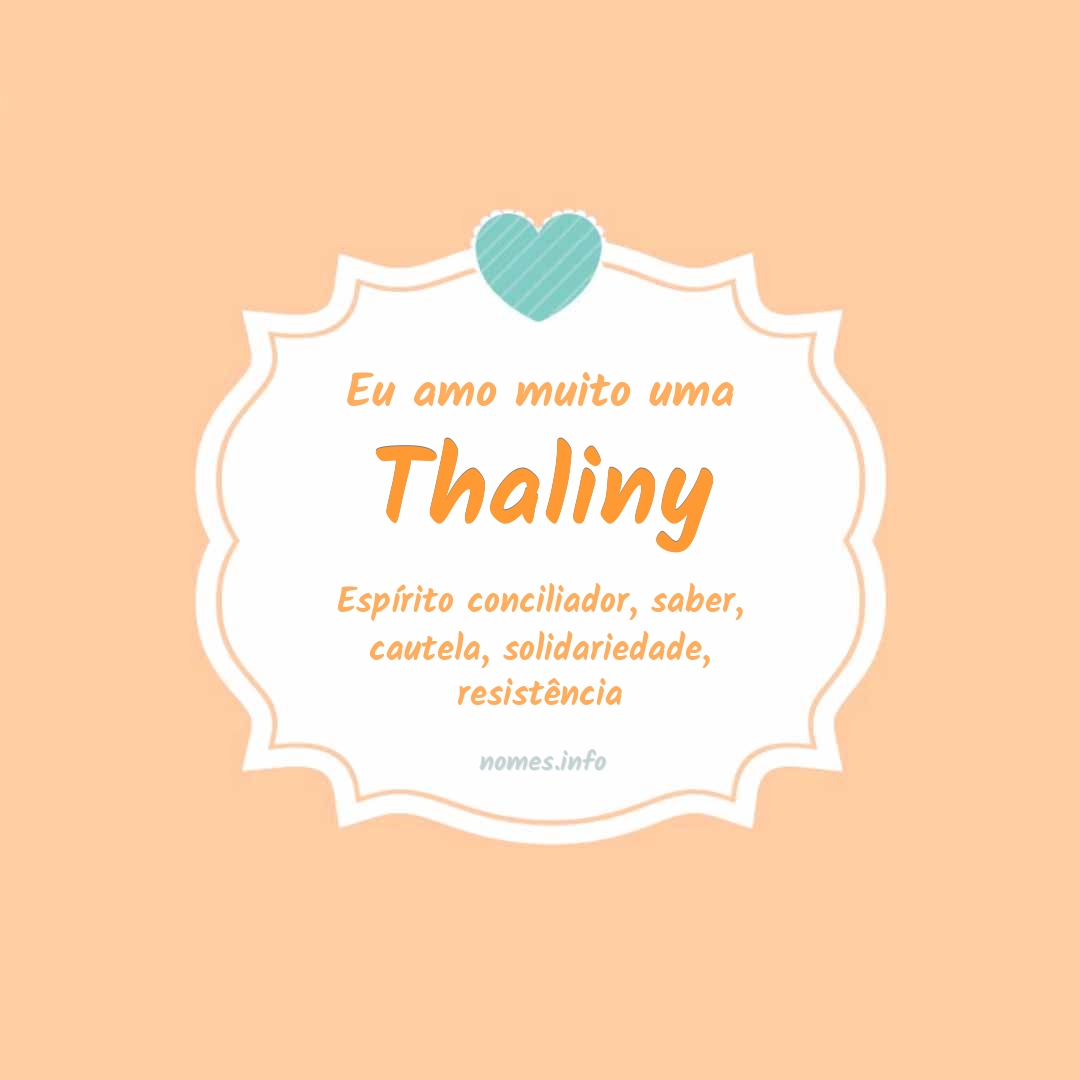 Eu amo muito Thaliny