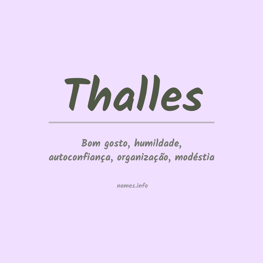 Significado do nome Thalles