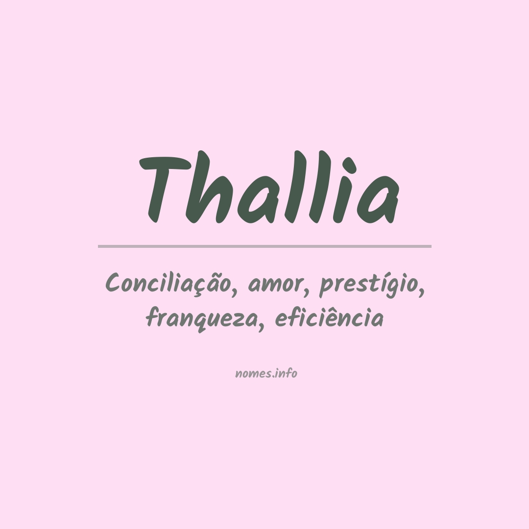 Significado do nome Thallia