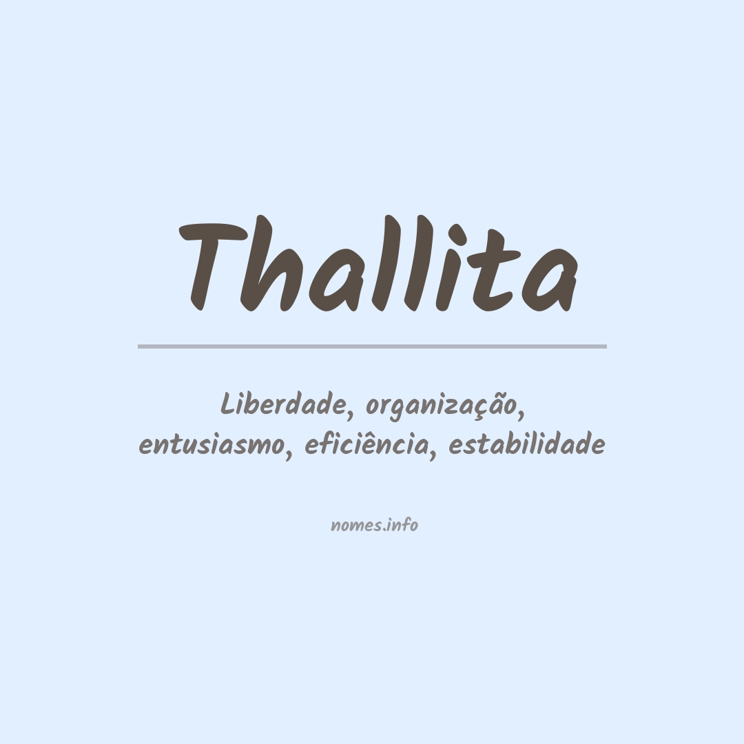 Significado do nome Thallita